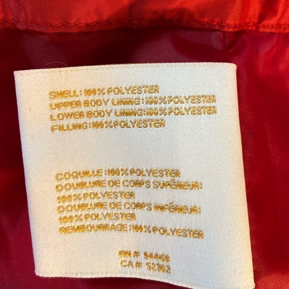 Laundry By Shelli Segal~Red Quilted Coat~Zip-Up & Snap~Pockets~Hood~Belt~Size S - Picture 16 of 16